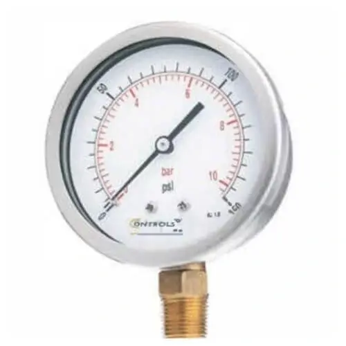 Series 2211PG - SBRL Stainless Steel Case Brass Pressure Gauge Bourdon Type